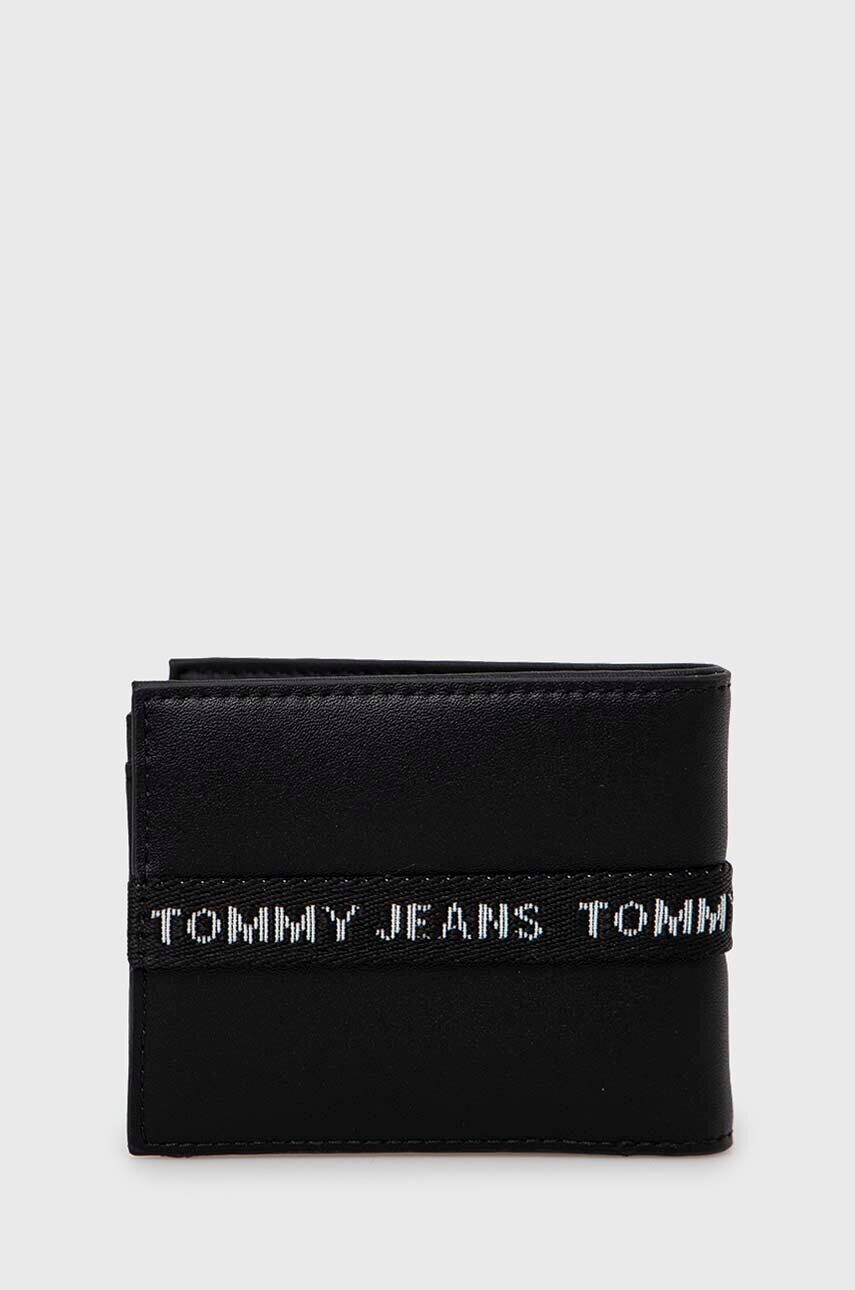 Tommy Jeans Портмоне мъжки в черно - Pepit.bg