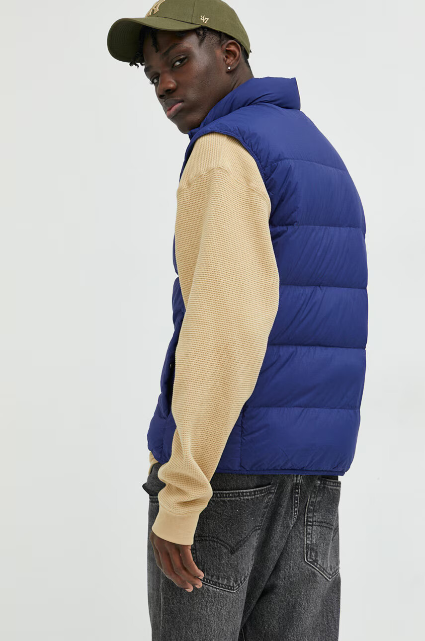 Tommy Jeans Пухен елек мъжки в синьо - Pepit.bg
