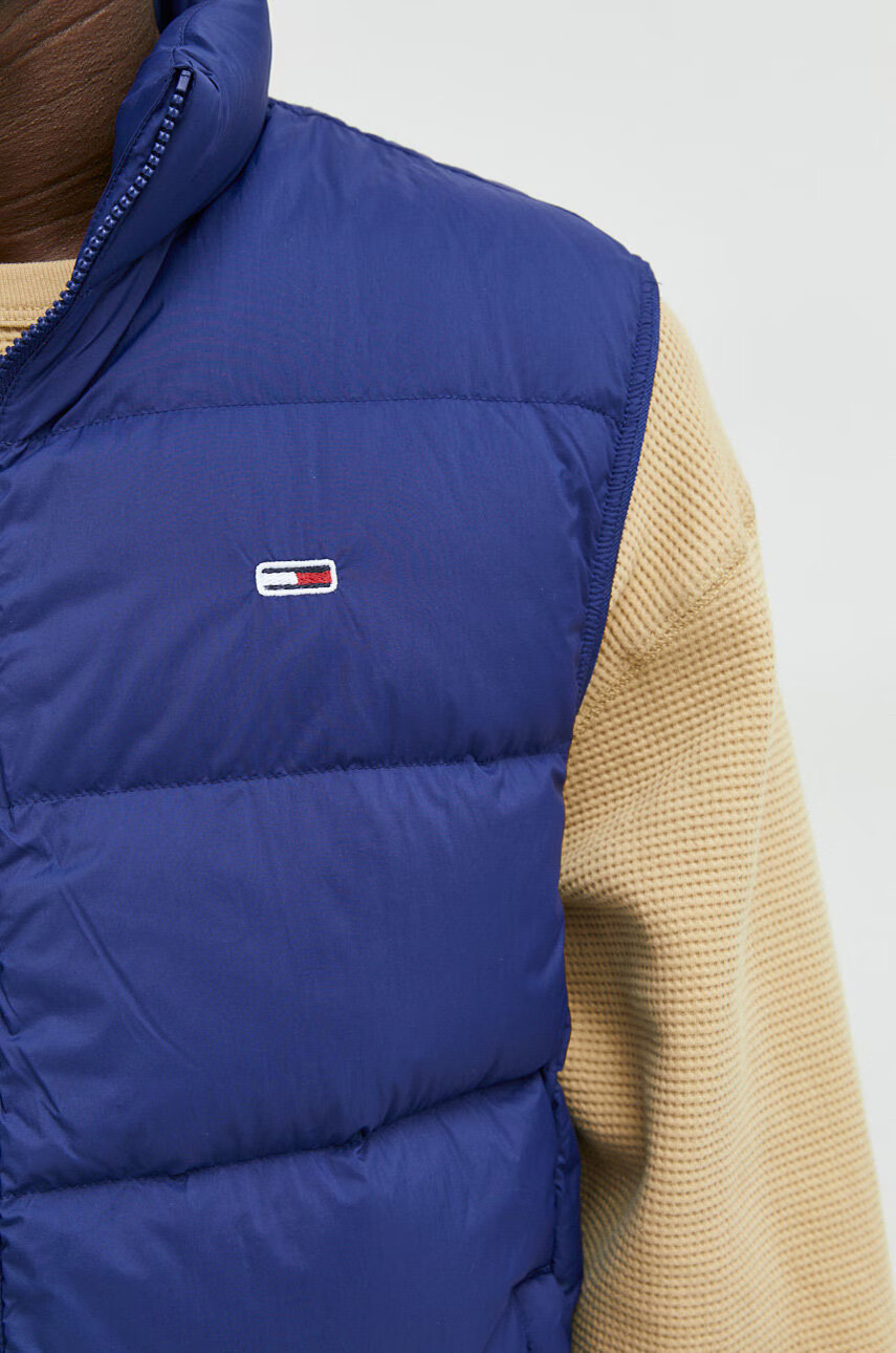 Tommy Jeans Пухен елек мъжки в синьо - Pepit.bg