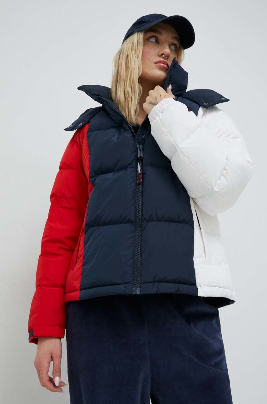 Tommy Jeans Пухено яке в тъмносиньо със зимна изолация - Pepit.bg
