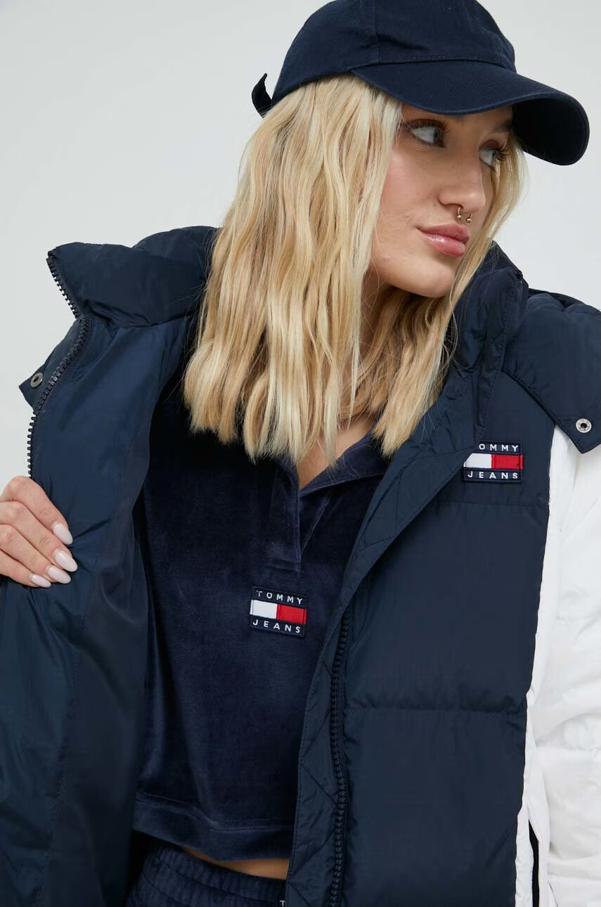 Tommy Jeans Пухено яке в тъмносиньо със зимна изолация - Pepit.bg