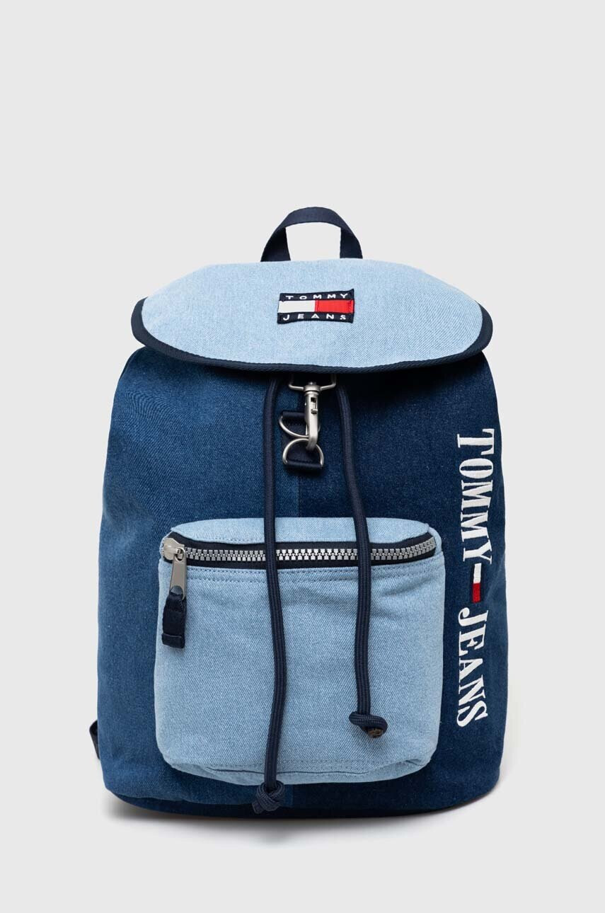 Tommy Jeans Раница в синьо голям размер с десен - Pepit.bg