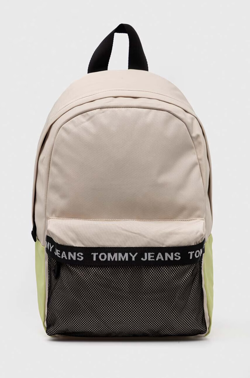 Tommy Jeans Раница в бежово голям размер с принт - Pepit.bg