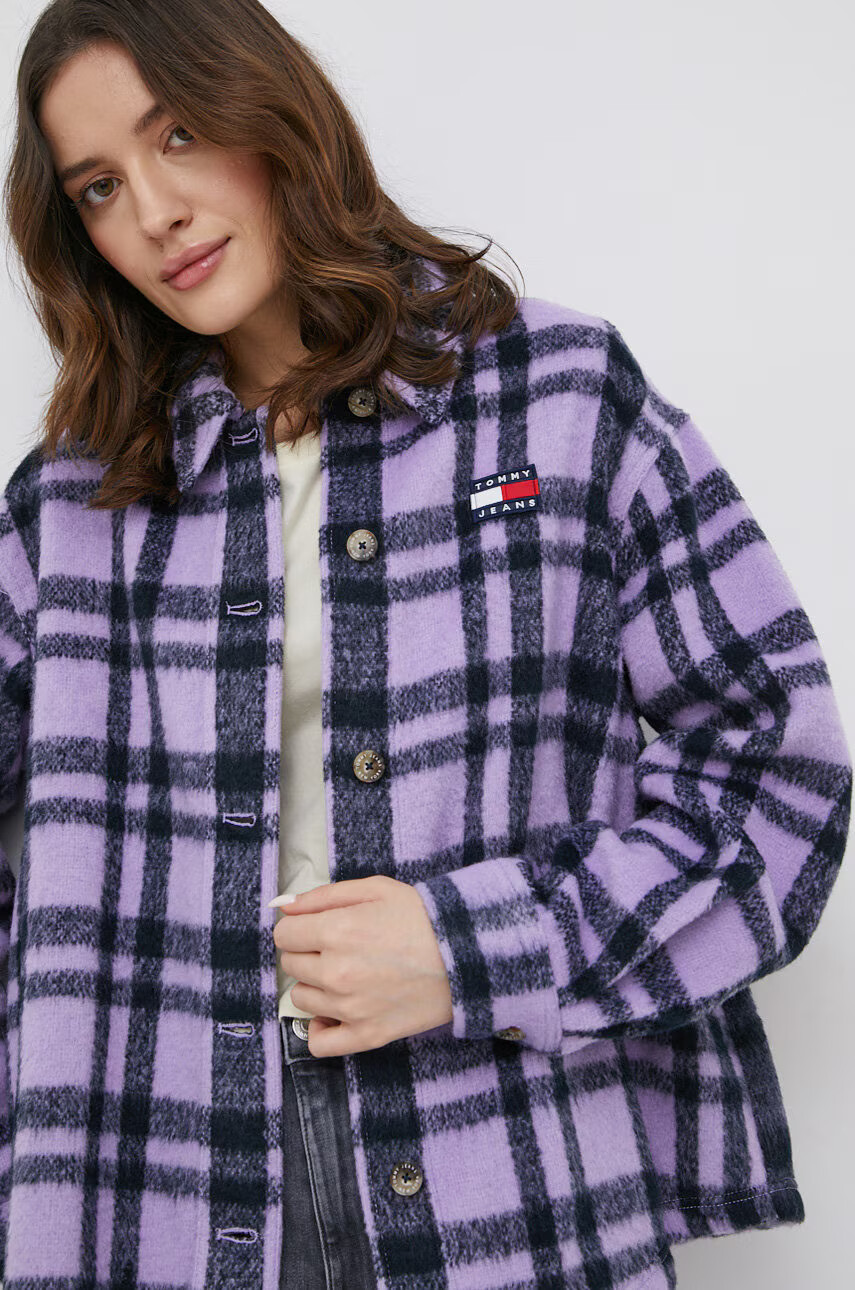 Tommy Jeans Риза с вълна - Pepit.bg