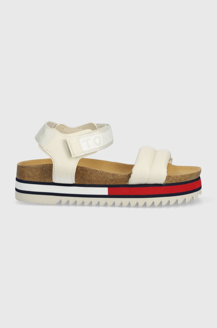 Tommy Jeans Сандали FLAG OUTSOLE SANDAL в бежово с платформа EN0EN02122 - Pepit.bg