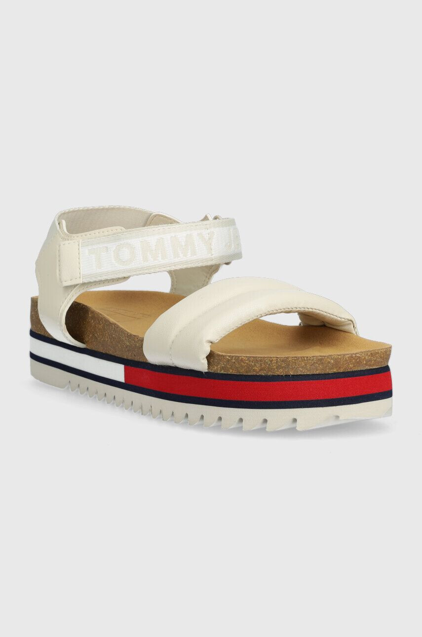 Tommy Jeans Сандали FLAG OUTSOLE SANDAL в бежово с платформа EN0EN02122 - Pepit.bg