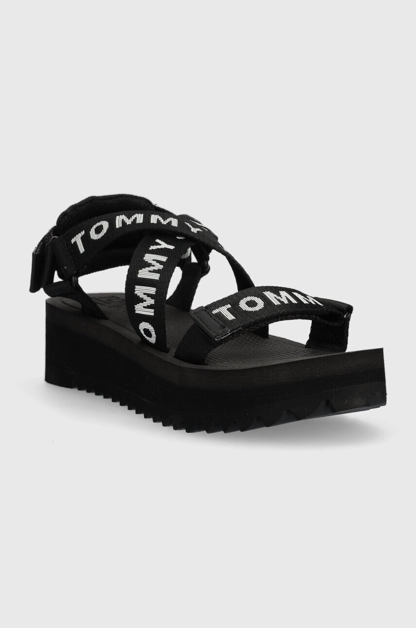 Tommy Jeans Сандали FLTFRM EVA SNDL в черно с платформа EN0EN02119 - Pepit.bg