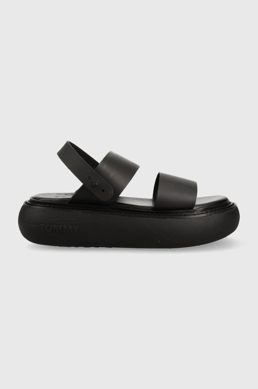 Tommy Jeans Сандали VOLUME SANDAL STRIPE в черно с платформа EN0EN02077 - Pepit.bg