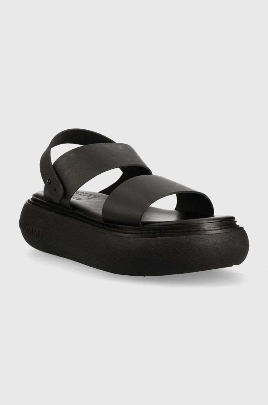 Tommy Jeans Сандали VOLUME SANDAL STRIPE в черно с платформа EN0EN02077 - Pepit.bg