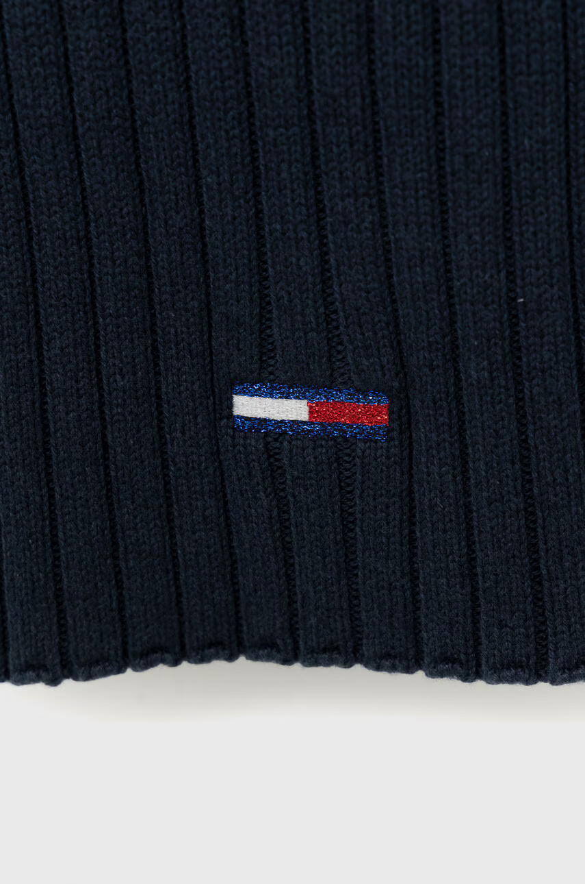 Tommy Jeans Шал дамски в тъмносиньо с изчистен дизайн - Pepit.bg