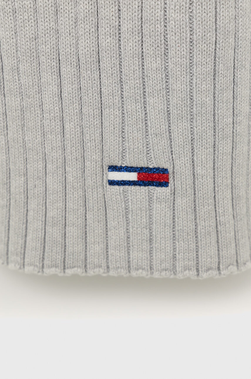 Tommy Jeans Шал дамски в сиво с изчистен дизайн - Pepit.bg