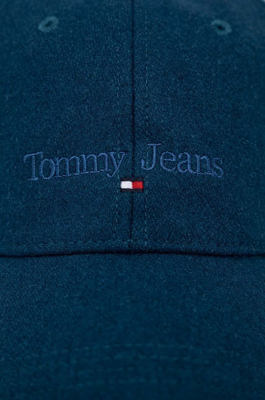 Tommy Jeans Шапка с козирка с вълна с изчистен дизайн - Pepit.bg