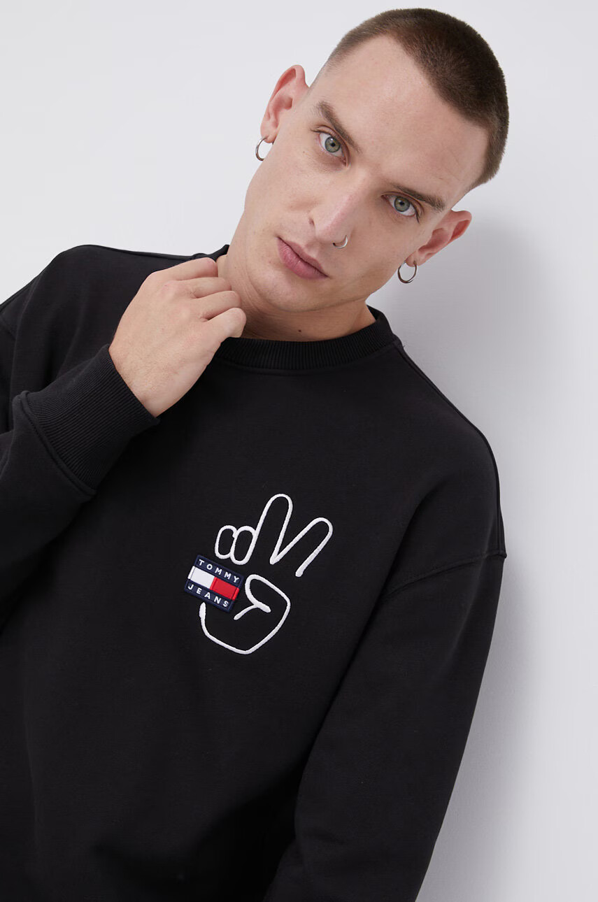 Tommy Jeans Суичър дамски в бяло с принт - Pepit.bg