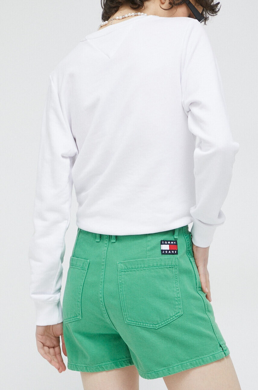 Tommy Jeans Суичър в бяло с апликация - Pepit.bg