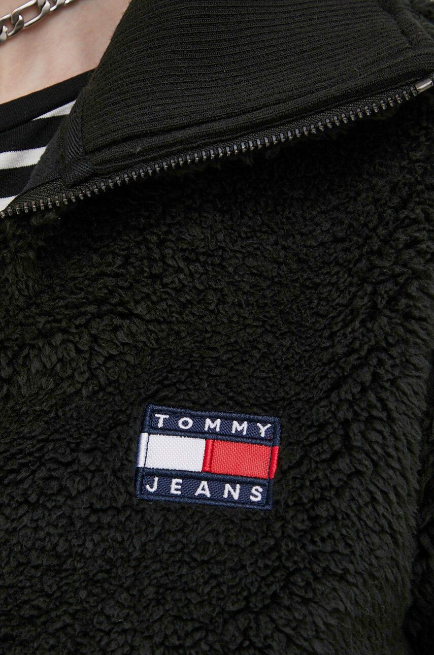 Tommy Jeans Суичър в тюркоазено с качулка с изчистен дизайн - Pepit.bg