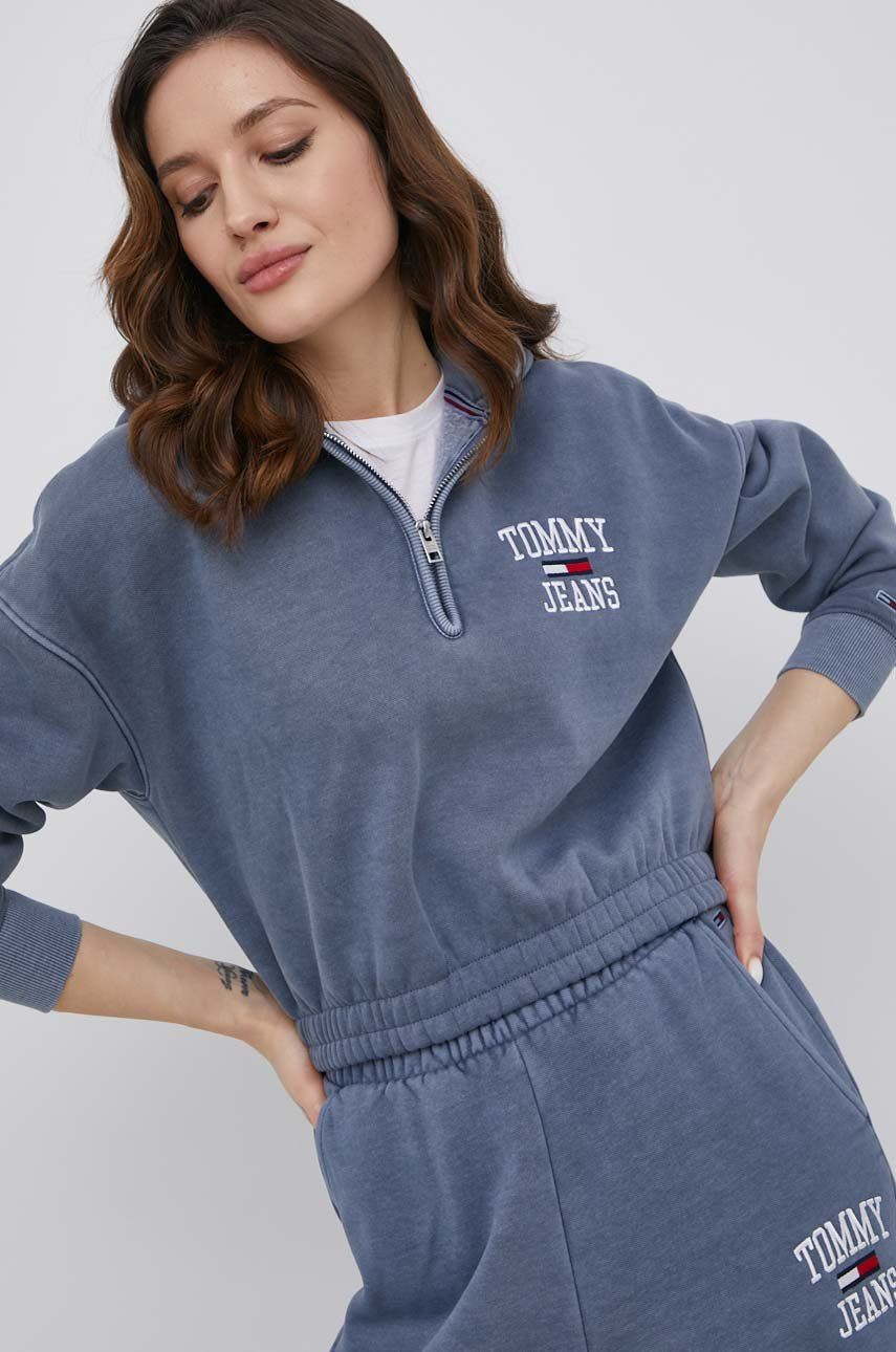 Tommy Jeans Суичър дамски в лилаво с апликация - Pepit.bg