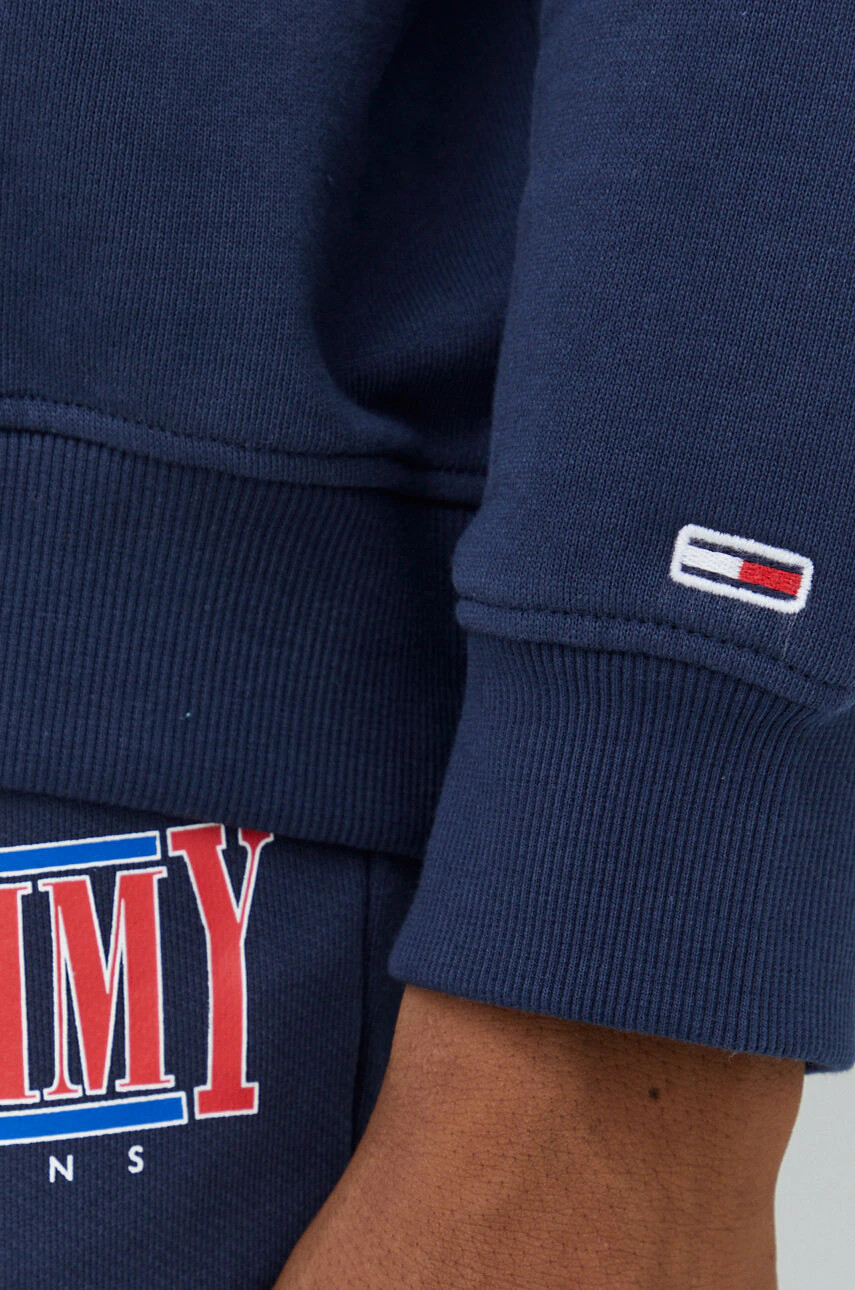 Tommy Jeans Суичър в тъмносиньо с десен - Pepit.bg