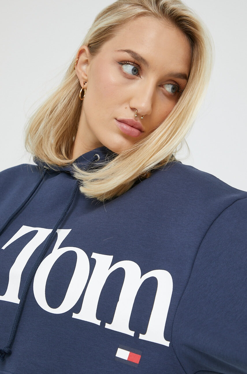 Tommy Jeans Суичър в тъмносиньо с принт - Pepit.bg