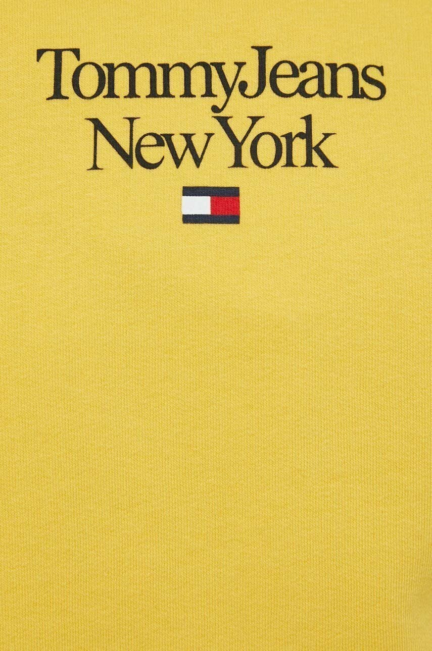 Tommy Jeans Суичър в жълто с принт - Pepit.bg