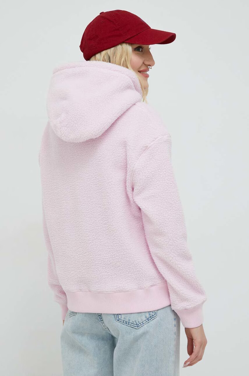 Tommy Jeans Суичър в лилаво с качулка с изчистен дизайн - Pepit.bg