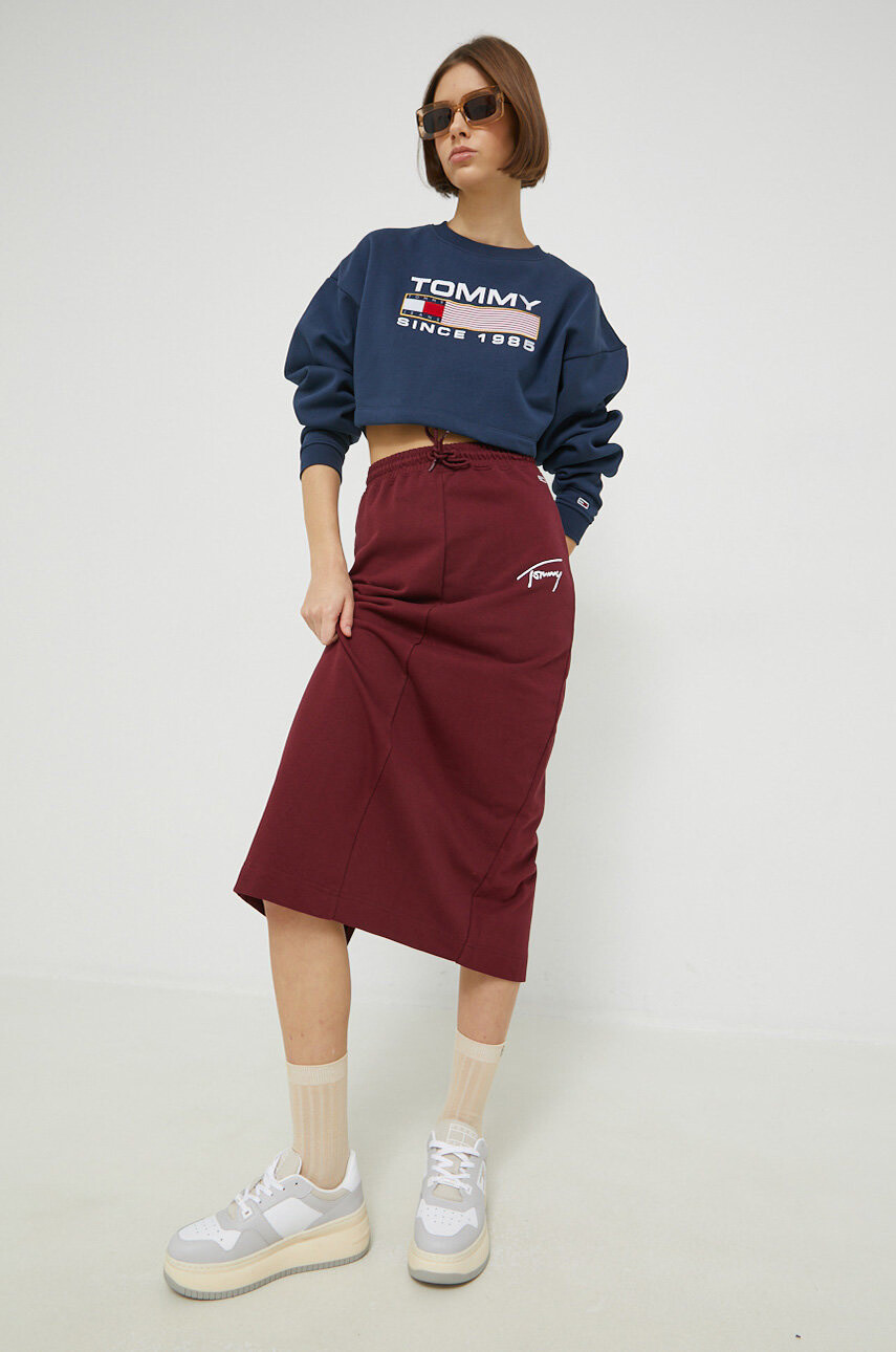 Tommy Jeans Суичър в тъмносиньо с апликация - Pepit.bg