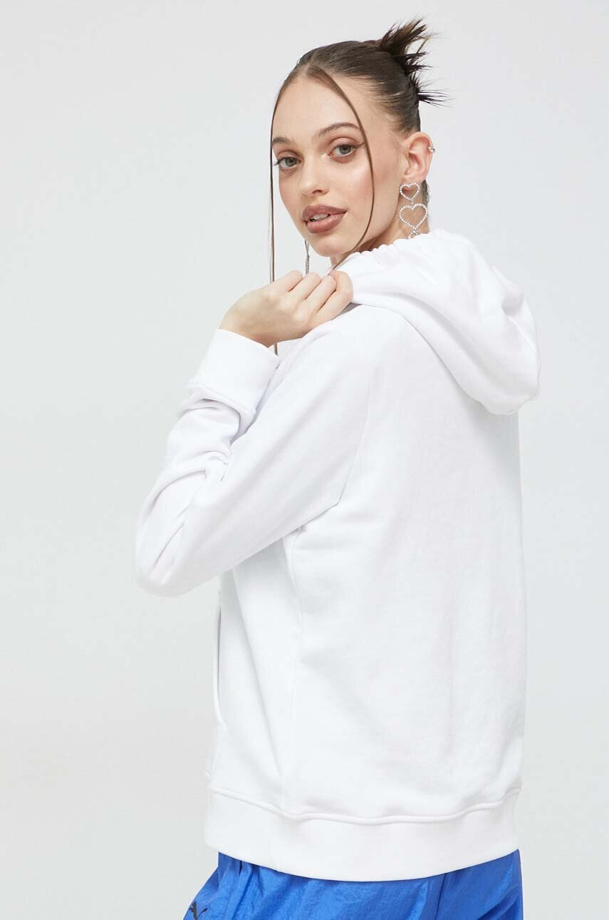 Tommy Jeans Суичър в бяло с качулка с принт - Pepit.bg