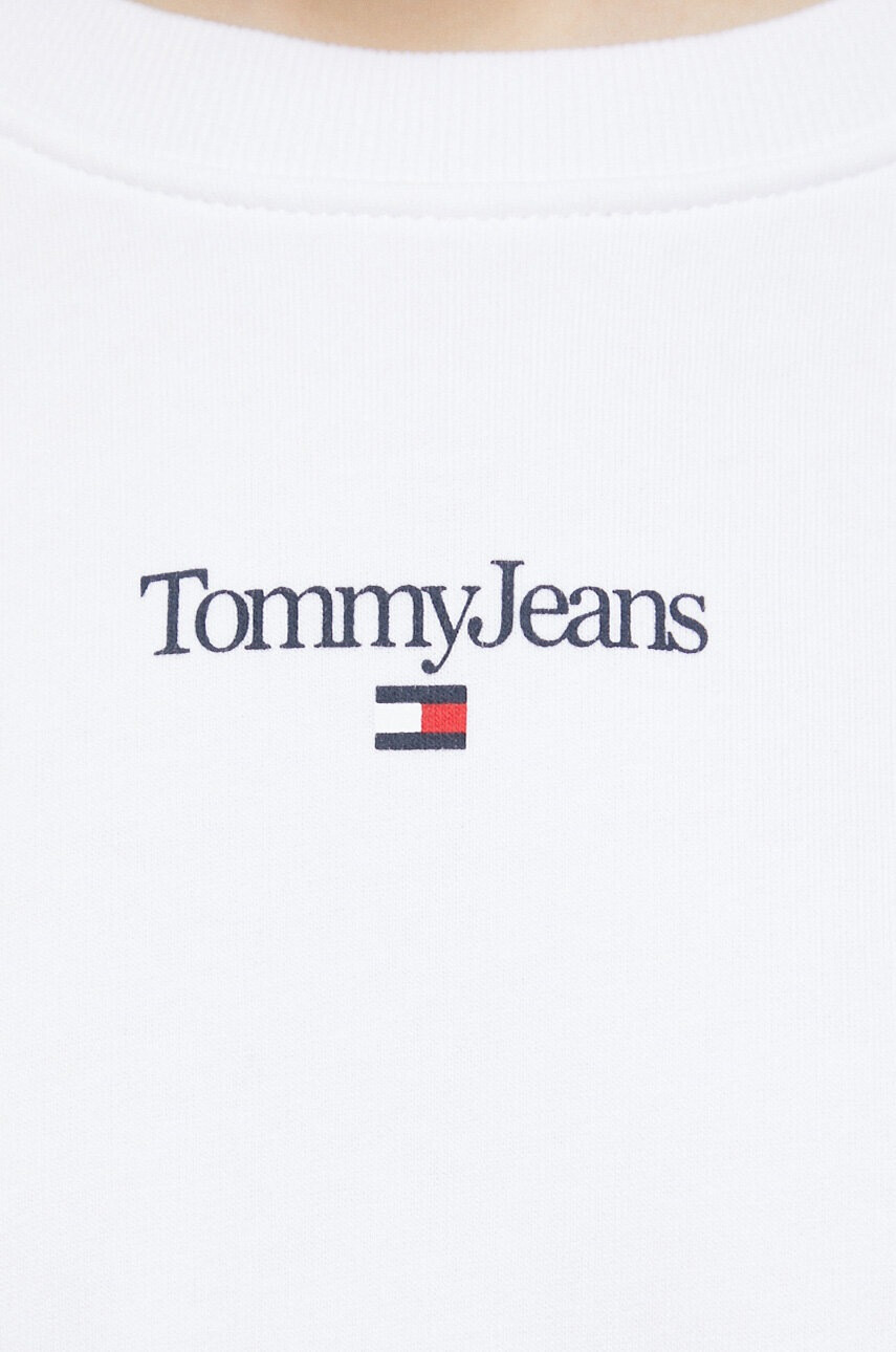 Tommy Jeans Суичър в бяло с принт - Pepit.bg