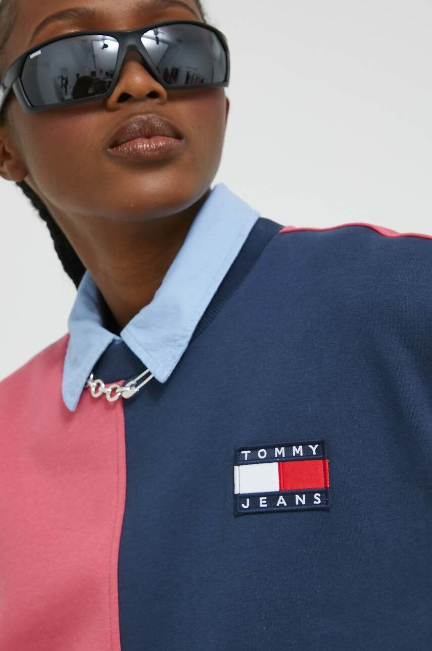 Tommy Jeans Суичър в тъмносиньо с десен - Pepit.bg