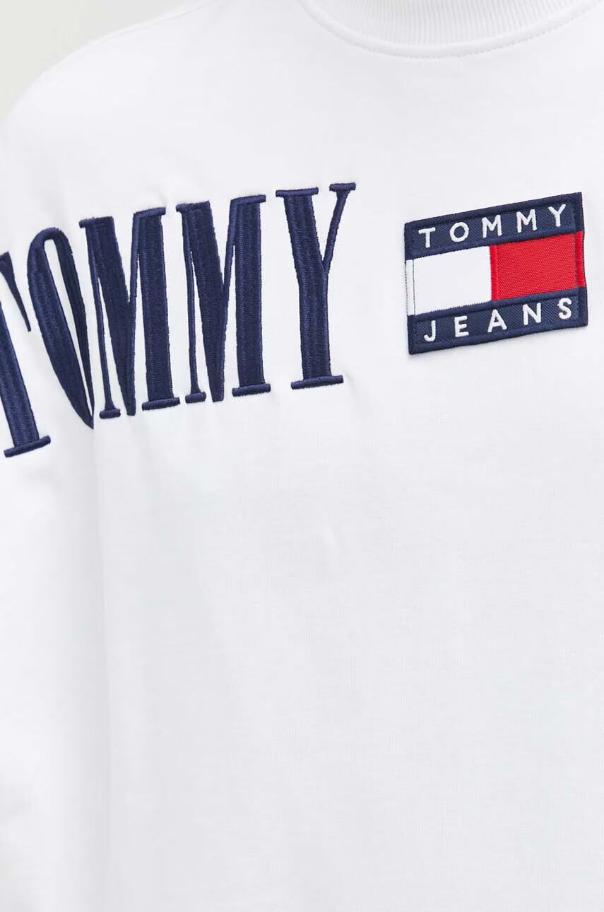 Tommy Jeans Суичър в бяло с апликация - Pepit.bg