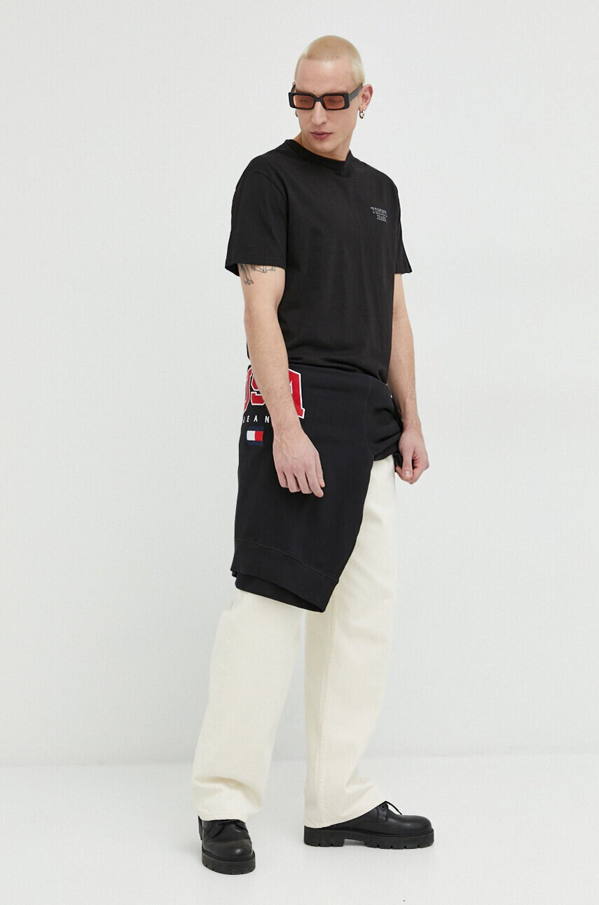 Tommy Jeans Суичър в черно с апликация - Pepit.bg