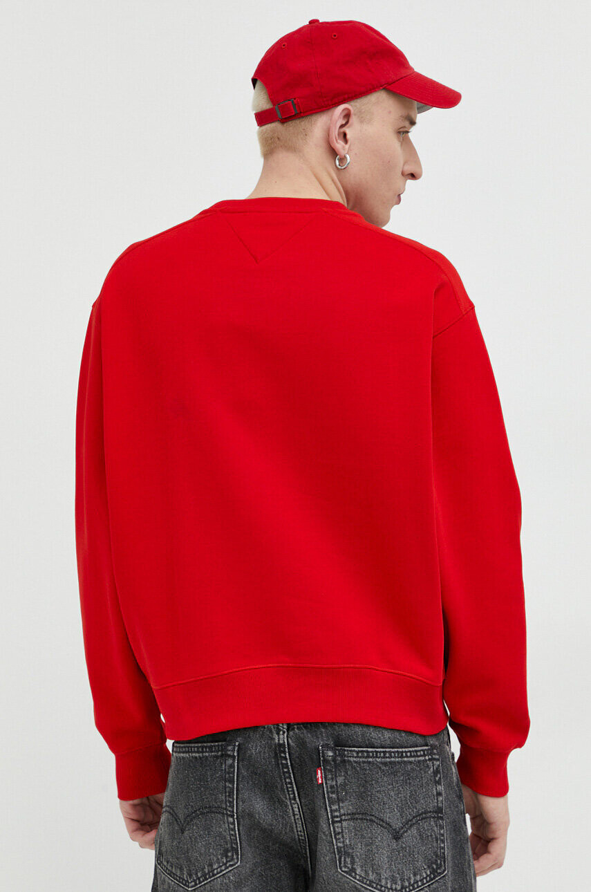 Tommy Jeans Суичър в червено с апликация - Pepit.bg