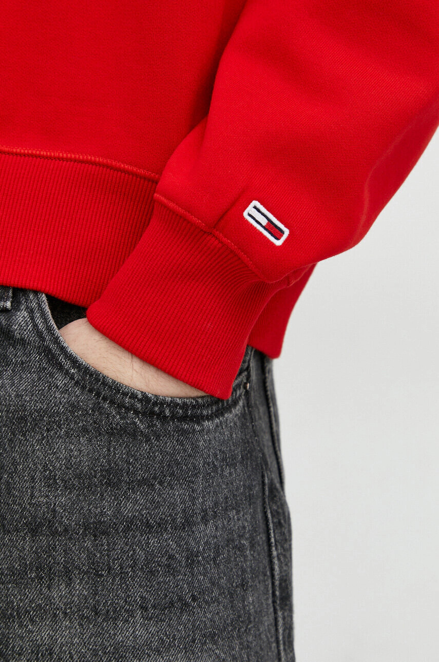 Tommy Jeans Суичър в червено с апликация - Pepit.bg