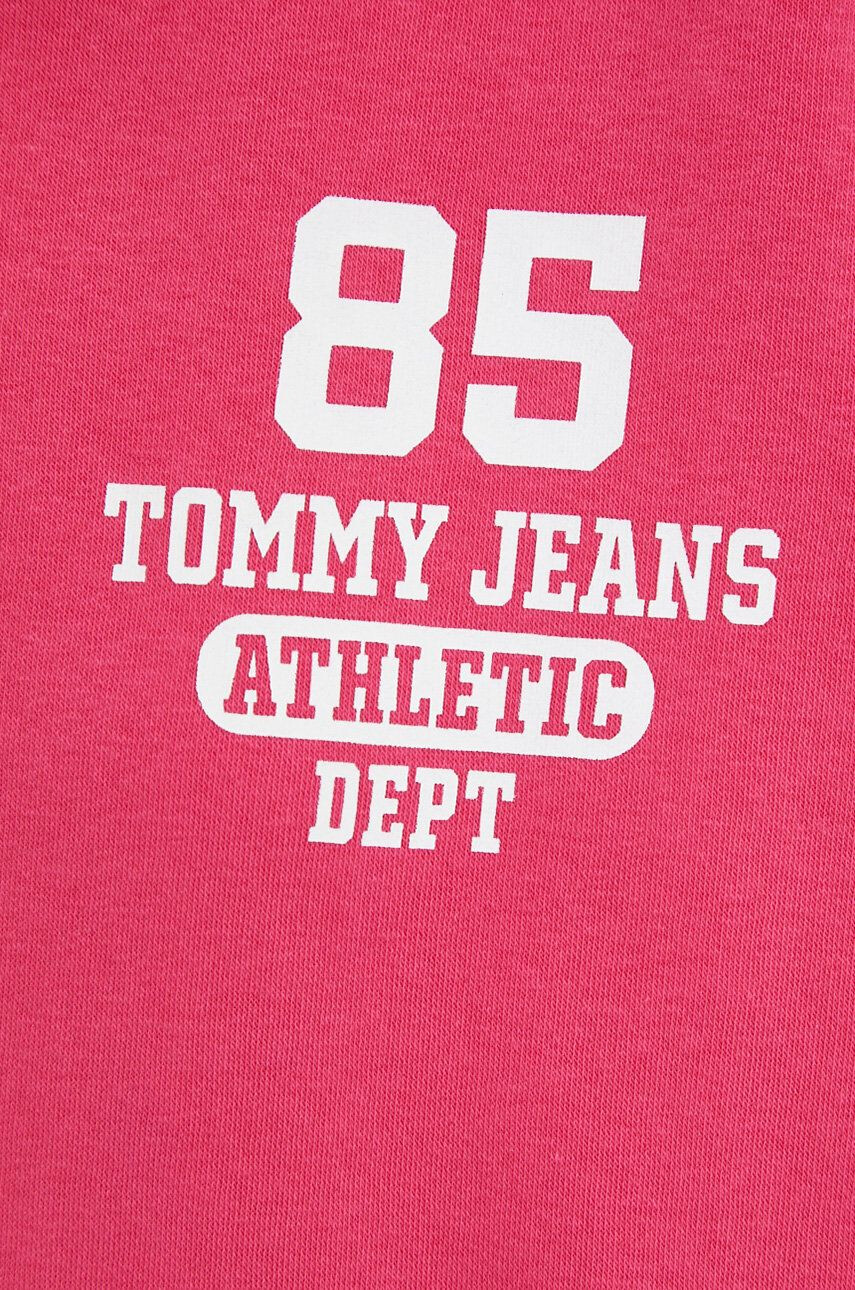 Tommy Jeans Суичър в розово с качулка с десен - Pepit.bg