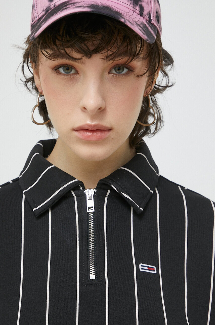 Tommy Jeans Суичър в черно с десен - Pepit.bg