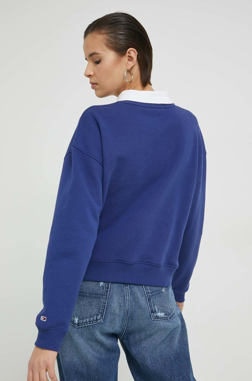 Tommy Jeans Суичър в тъмносиньо с принт - Pepit.bg