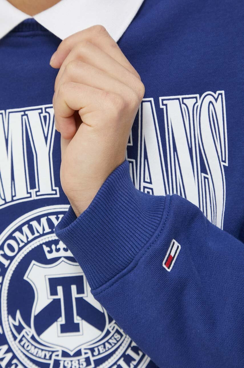 Tommy Jeans Суичър в тъмносиньо с принт - Pepit.bg