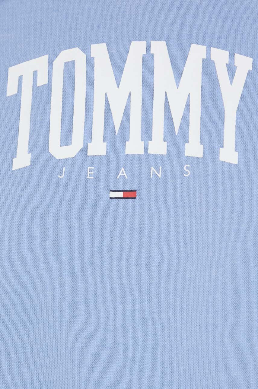 Tommy Jeans Суичър в синьо с качулка с десен - Pepit.bg