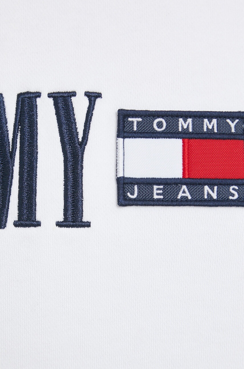 Tommy Jeans Суичър в бяло с апликация - Pepit.bg