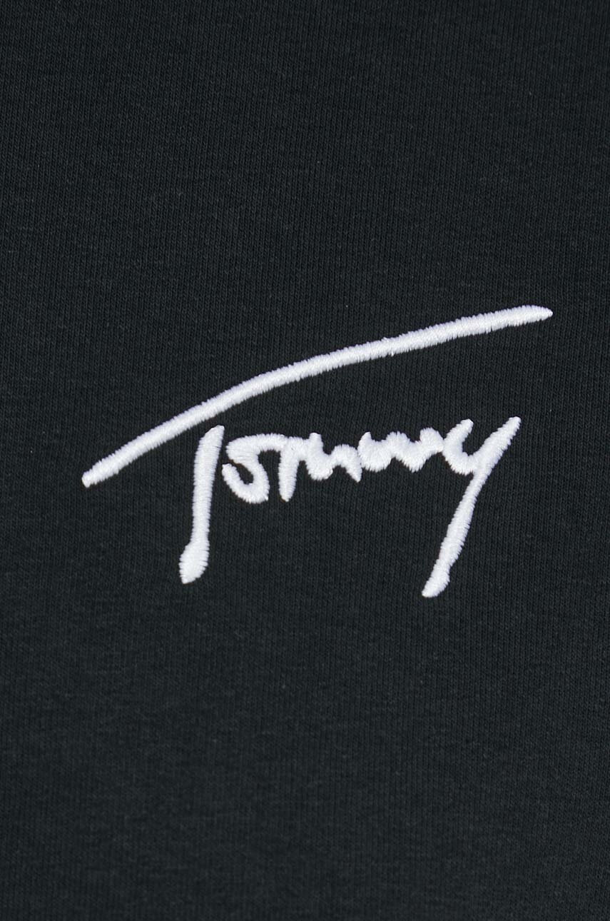 Tommy Jeans Суичър в черно с качулка с изчистен дизайн - Pepit.bg