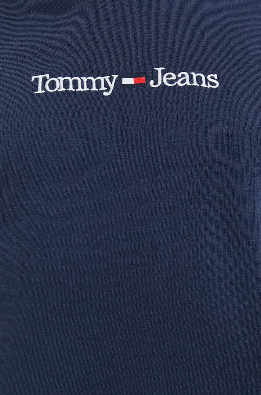 Tommy Jeans Суичър в тъмносиньо с качулка с апликация - Pepit.bg