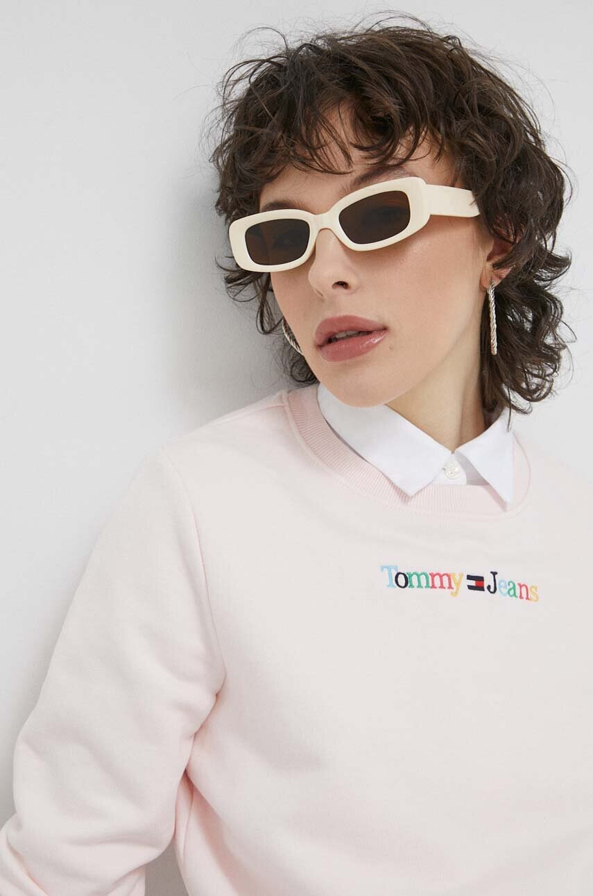 Tommy Jeans Суичър в розово с апликация - Pepit.bg