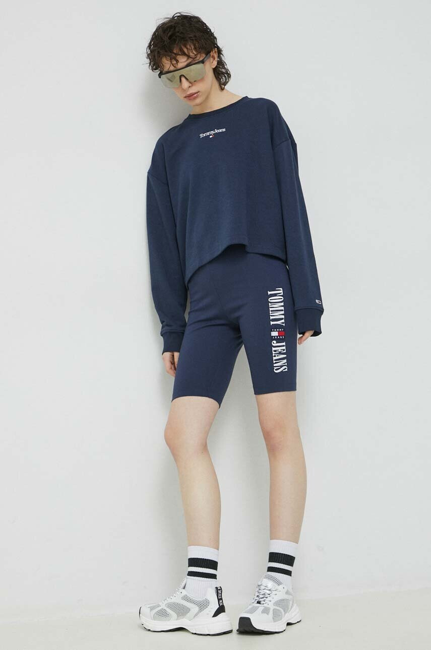 Tommy Jeans Суичър в тъмносиньо с принт - Pepit.bg