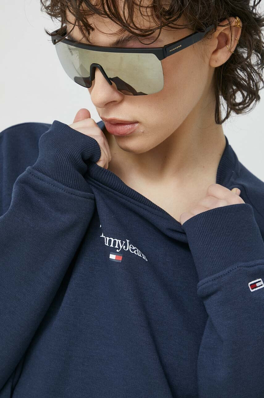 Tommy Jeans Суичър в тъмносиньо с принт - Pepit.bg
