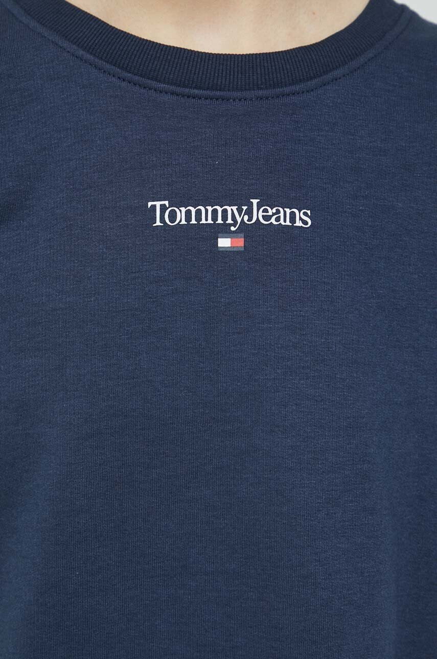Tommy Jeans Суичър в тъмносиньо с принт - Pepit.bg