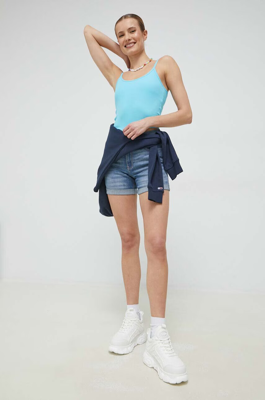 Tommy Jeans Суичър в тъмносиньо с качулка с принт - Pepit.bg