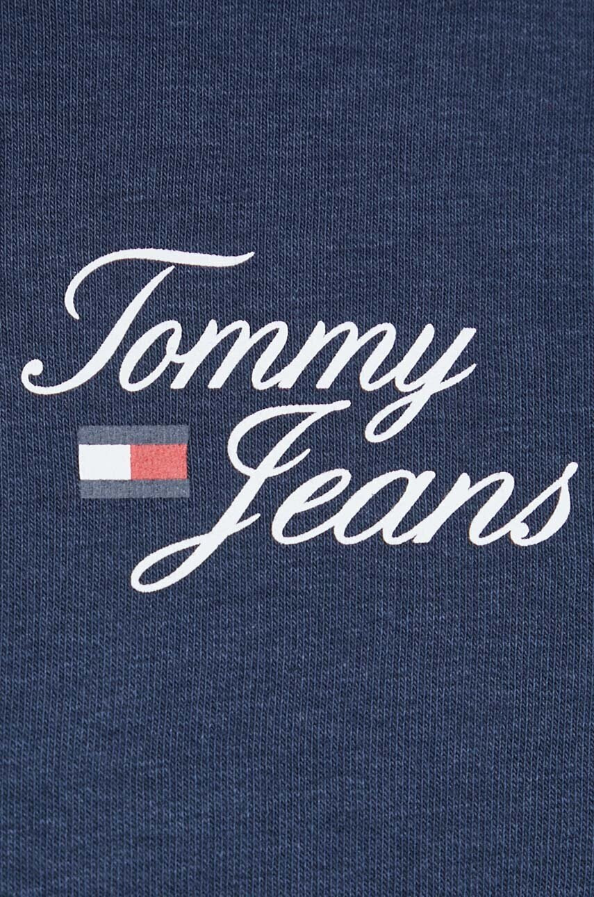 Tommy Jeans Суичър в тъмносиньо с качулка с принт - Pepit.bg