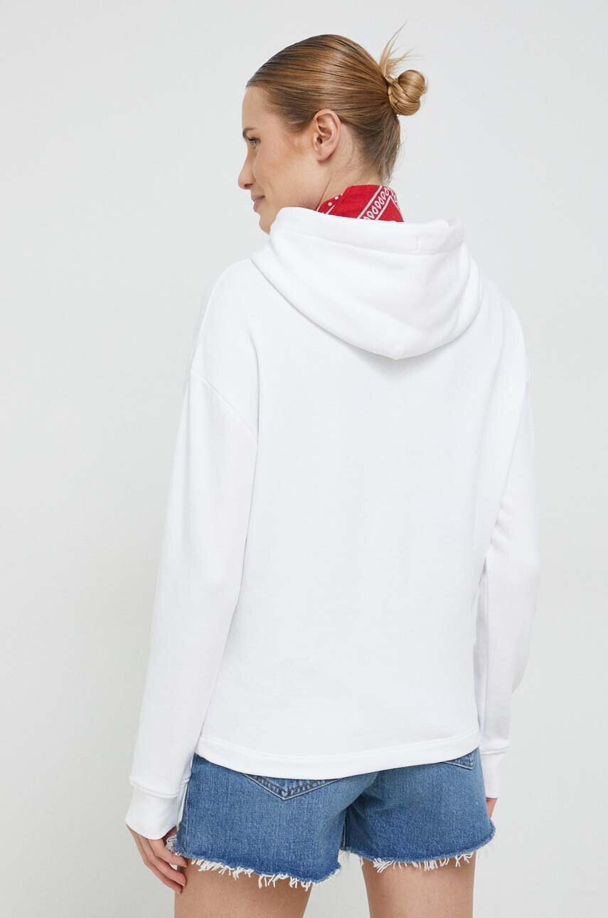 Tommy Jeans Суичър в бяло с качулка с принт - Pepit.bg