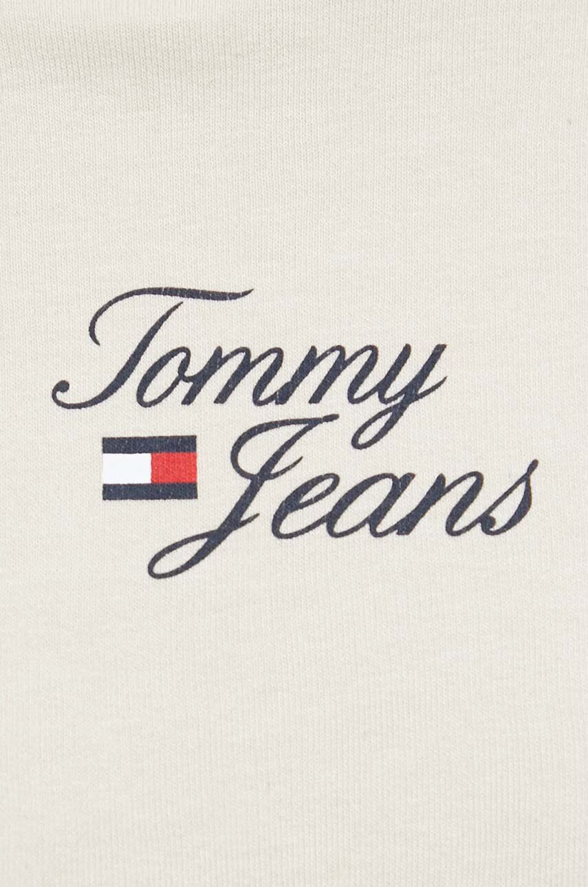 Tommy Jeans Суичър в бежово с качулка с принт - Pepit.bg