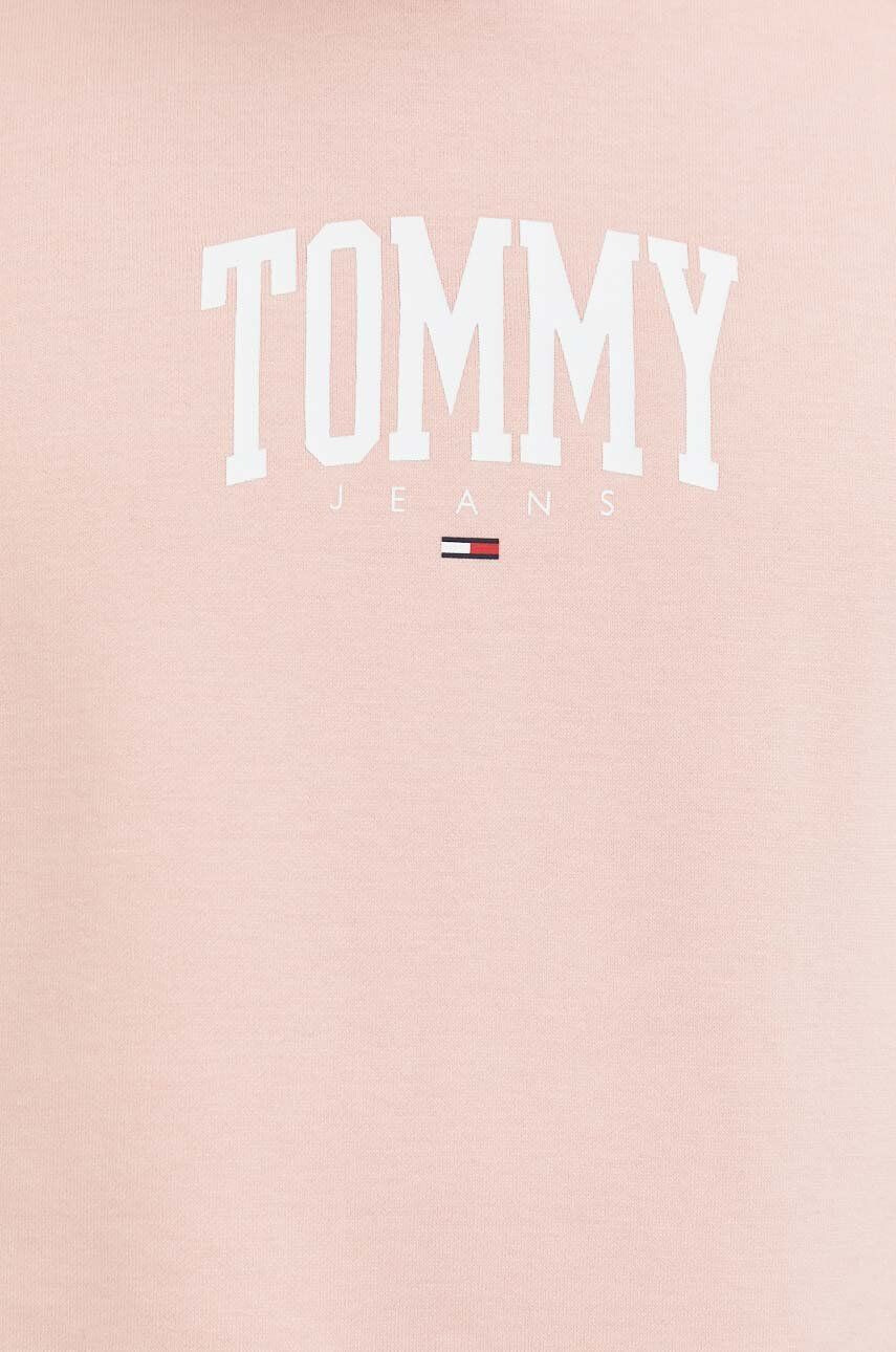 Tommy Jeans Суичър в розово с качулка с десен - Pepit.bg