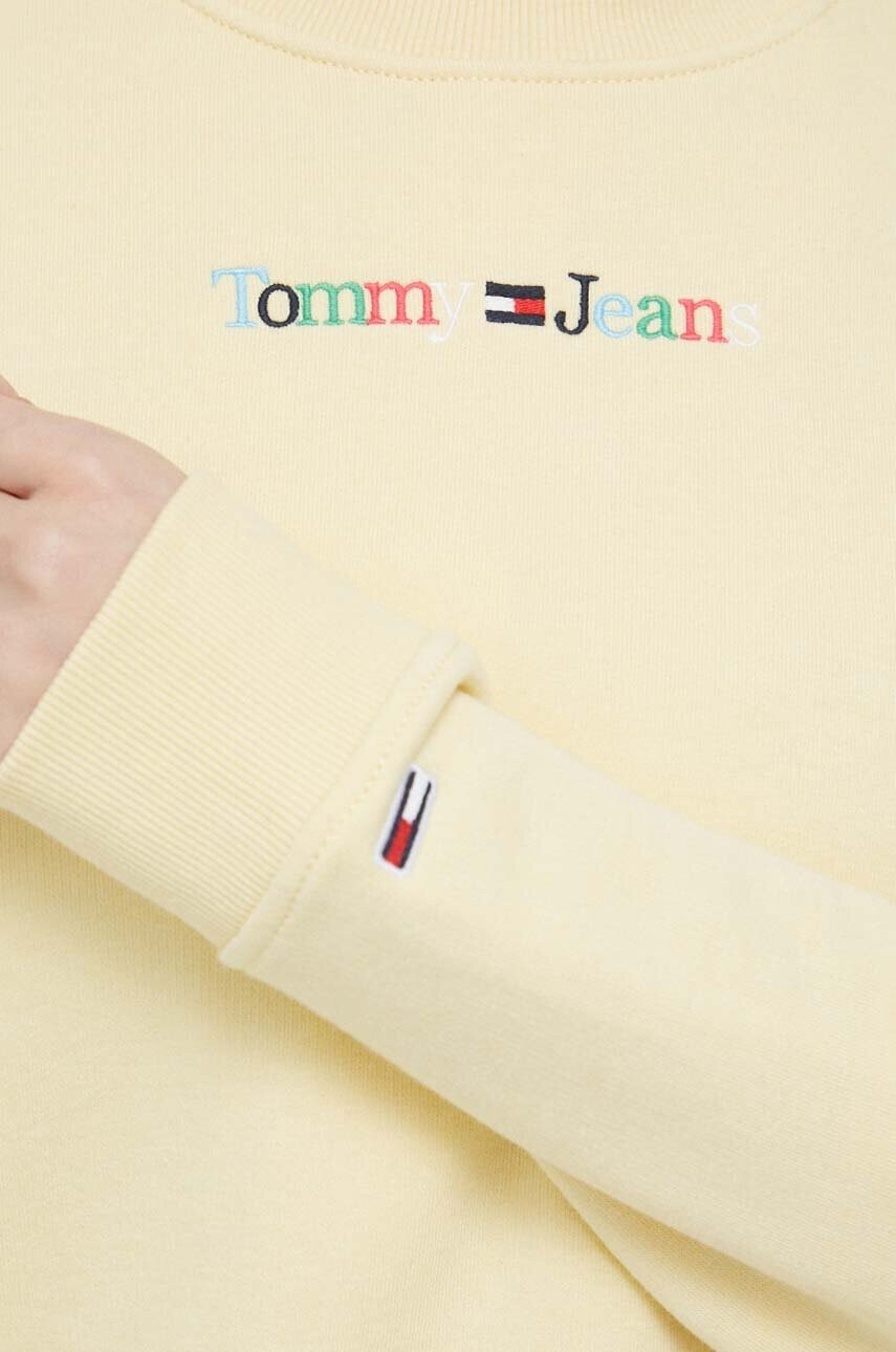 Tommy Jeans Суичър в жълто с апликация - Pepit.bg